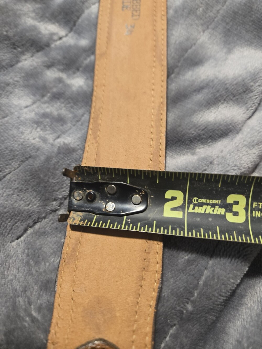 Lyntone-Vintage Cowhide Leather Embossed Lizard Print Western Belt-Size 34 - Picture 5 of 16